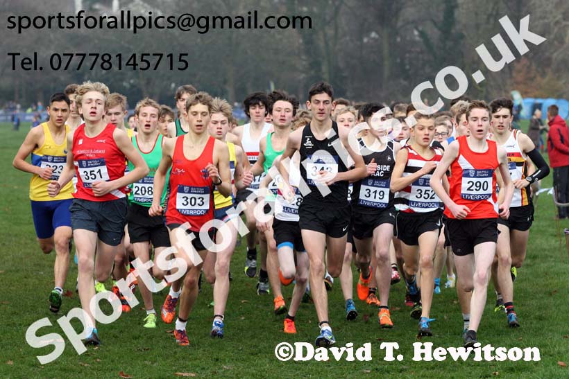 Boys under-15s British Athletics Liverpool Cross Challenge, Sefton Park, Liverpool. Photo:  David T. Hewitson/Sports for All Pics